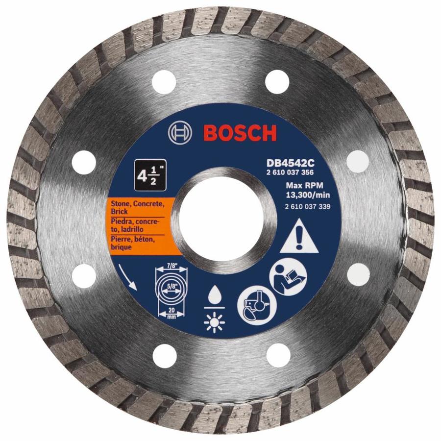 Bosch 4 1 2 In Wet Dry Turbo Diamond Saw Blade In The Diamond Saw Blades Department At Lowes Com