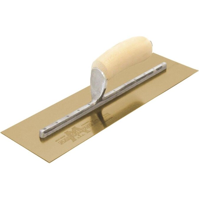 TYTAN Flexible Finishing Stainless Steel Trowel 14 inch WOODEN HANDLE
