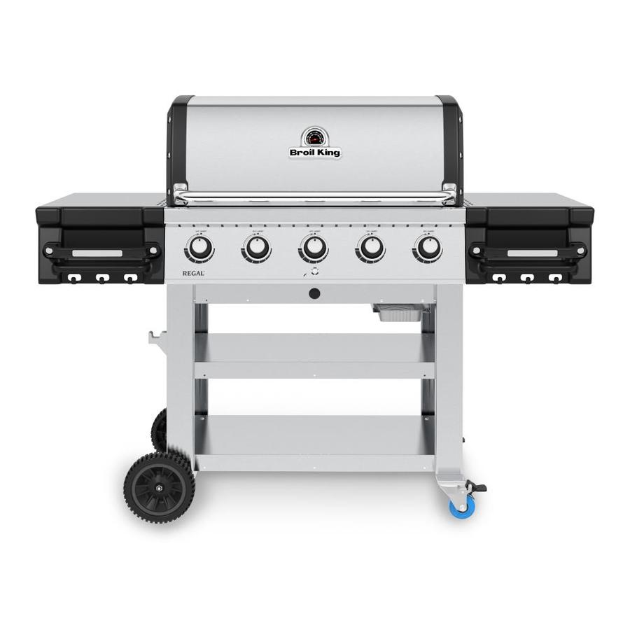 Broil King Regal S5 Stainless Steel 5 Burner Liquid Propane Gas Grill In The Gas Grills Department At Lowes Com