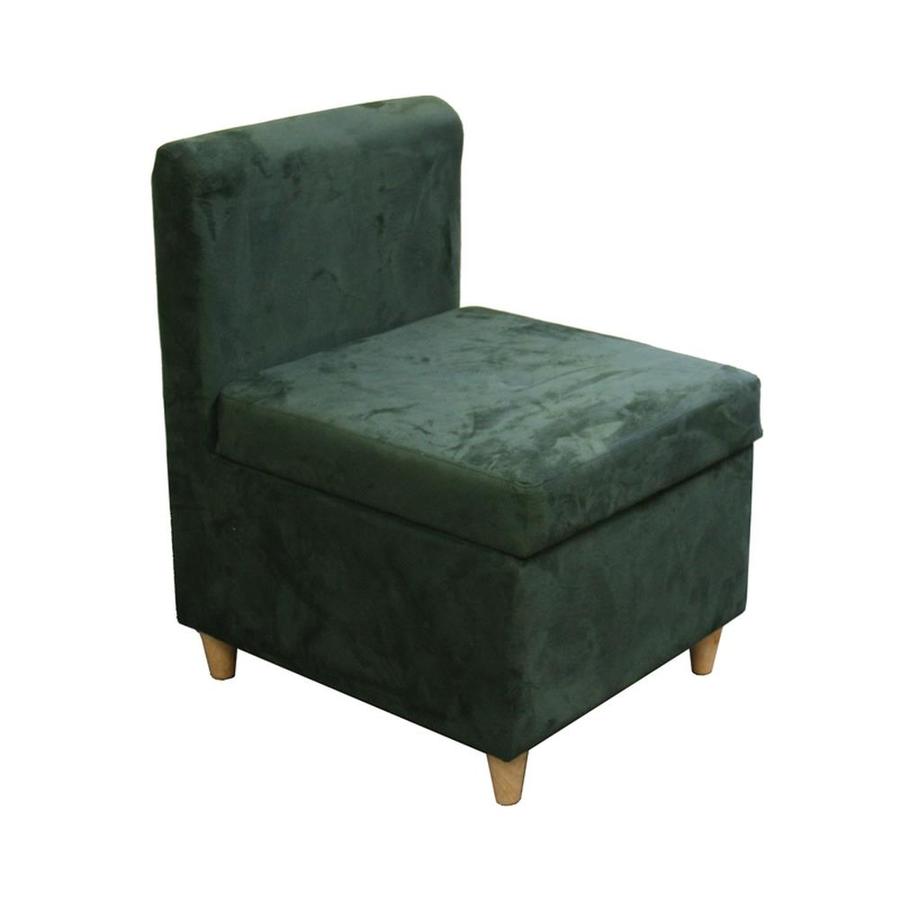 green accent chair with ottoman
