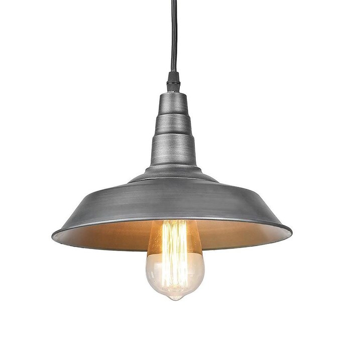 Lnc Delphinus Brushed Silver Modern Contemporary Bell Pendant Light In The Lighting Department At Com - Silver Bell Pendant Light