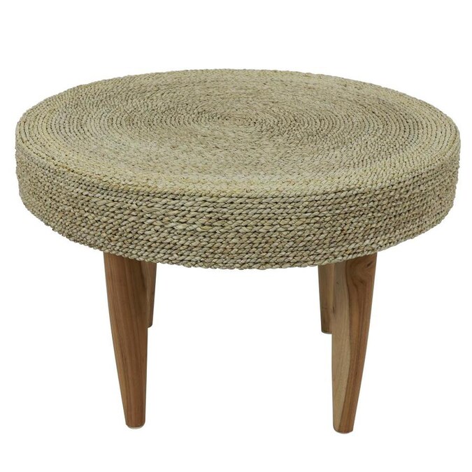 Decor Therapy Modern Seagrass Natural Wood Round Ottoman In The Indoor Ottomans Department At Com - How To Decorate A Round Ottoman Coffee Table Decor Therapy Modern Seagrass Natural Wood Round Ottoman In The Indoor Ottomans Department At Com - How To Decorate A Round Ottoman Coffee Table