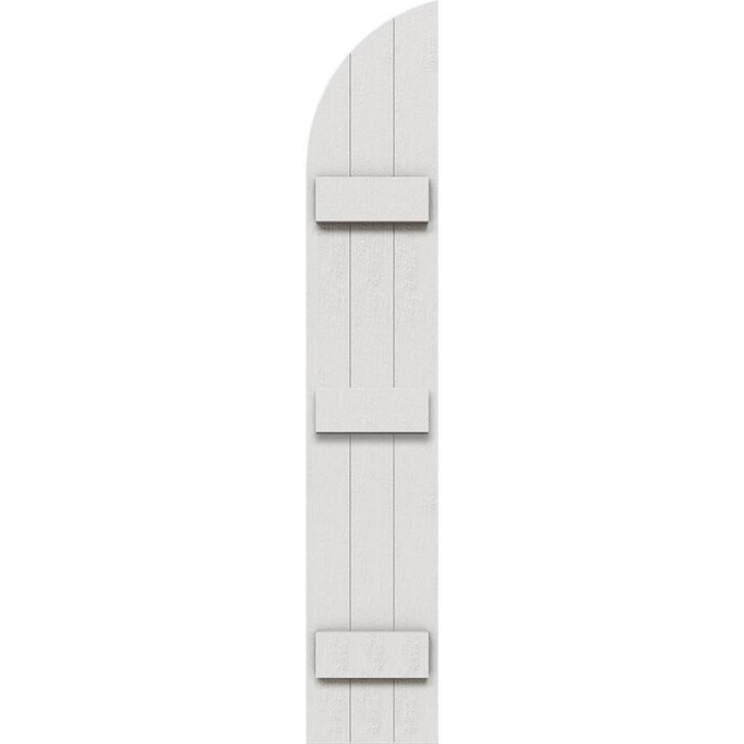 Ekena Millwork LL1S12X05500FG Lifetime Vinyl Standard Cathedral Top Center Mullion with Open Louver Shutters 12 x 55 Forest Green