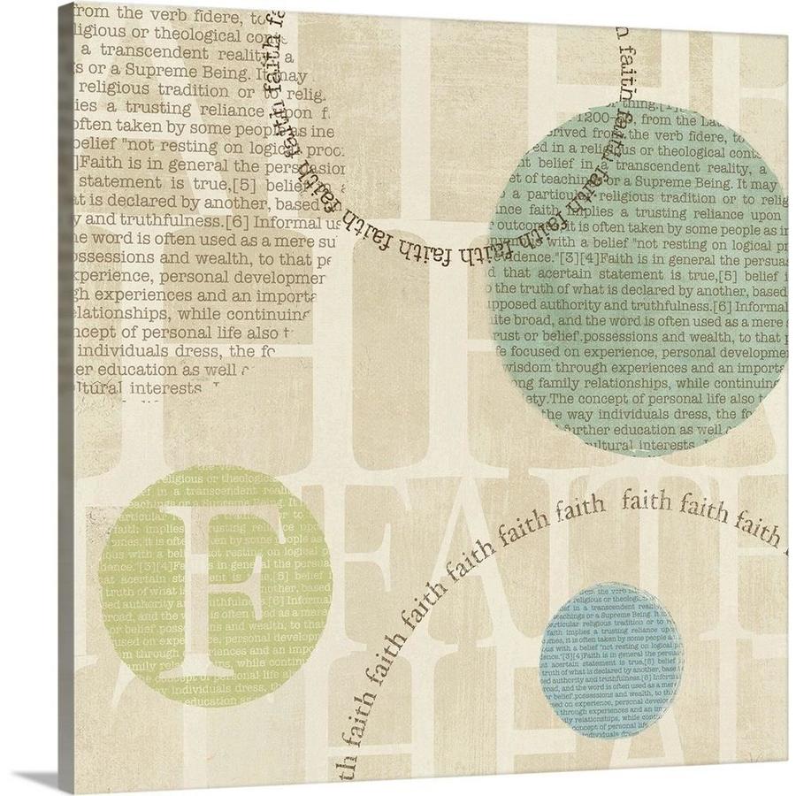 Greatbigcanvas Circle Of Words Faith By Vero 24 In H X 24 In W Abstract Print On Canvas In The Wall Art Department At Lowes Com