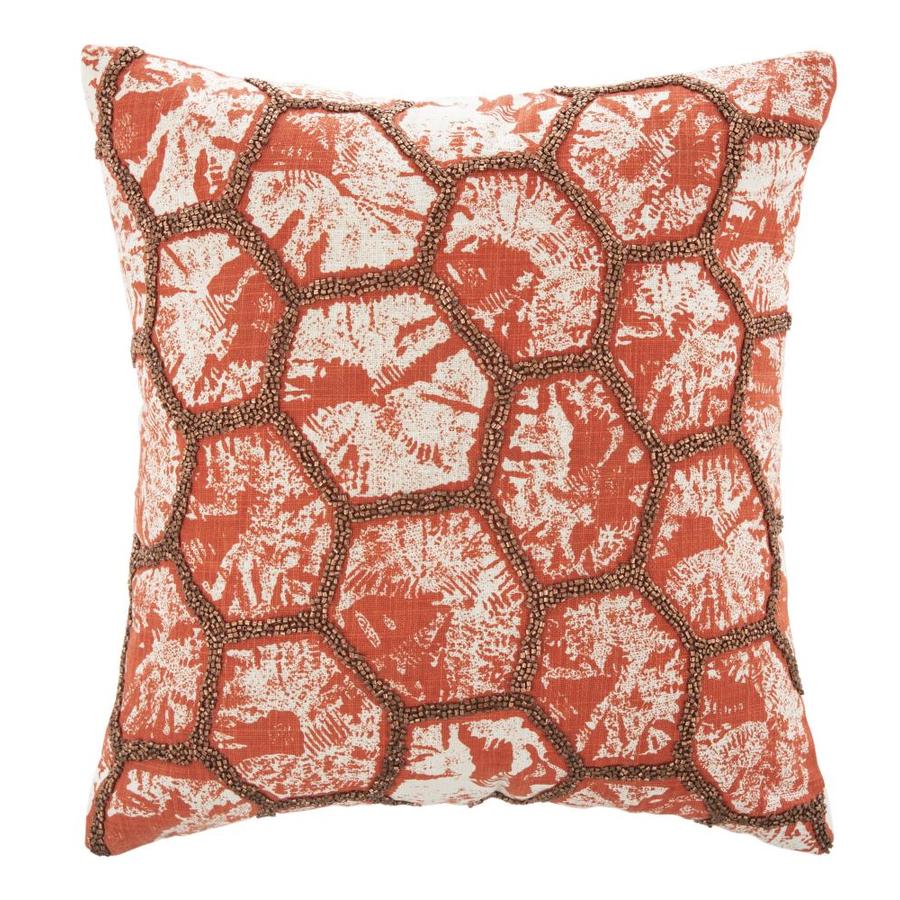 orange and white throw pillows