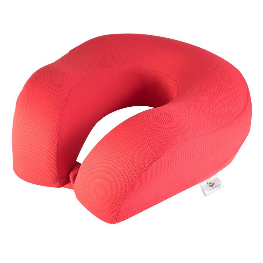 red travel pillow