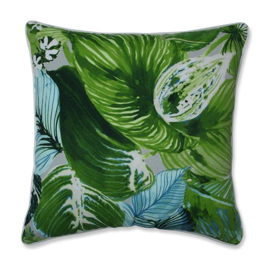 Pillow Perfect Lush Leaf Jungle 2 Piece 18 1 2 In X 18 1 2 In Green Cotton Square Indoor Decorative Pillow In The Throw Pillows Department At Lowes Com