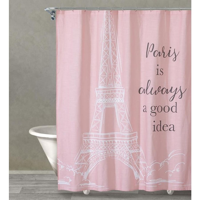 Park Design Ruffled Shower Curtain 72 x 72 Inches White Formal Bathroom