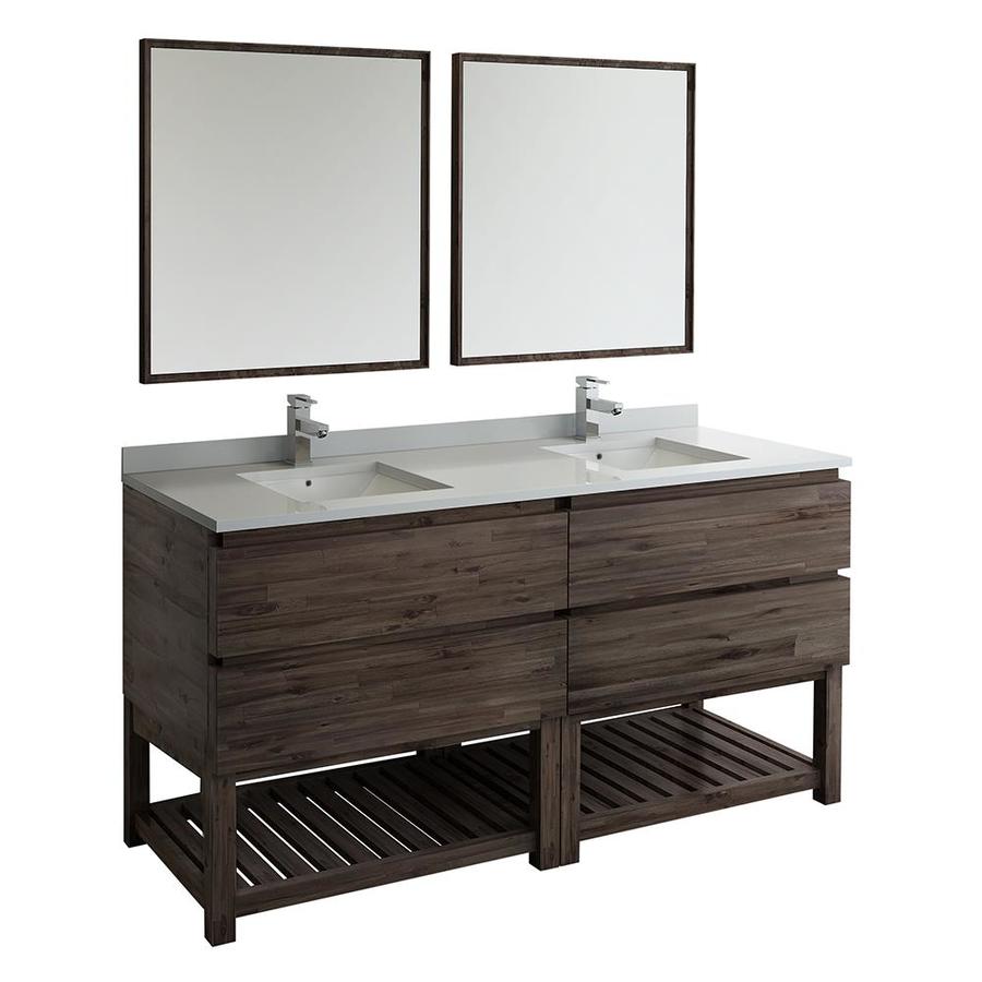 Featured image of post Double Sink Lowes Bathroom Vanity : Double vanities typically offer lots of storage, a must for active bathrooms that are used by than one person.
