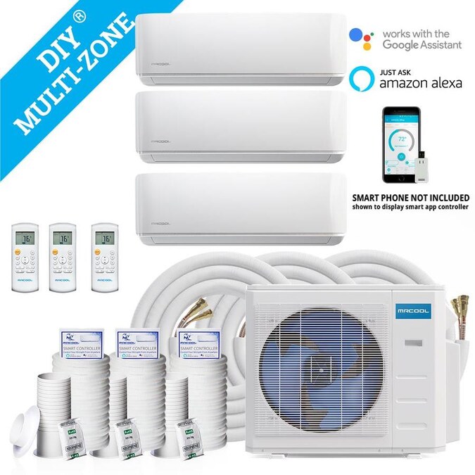 Mrcool 36000 Btu 230 Volt 10 5 Eer 3 Ton 1500 Sq Ft Smart Ductless Mini Split Air Conditioner With Heater In The Splits Department At Com - Mr Cool Diy Mini Split Ac Mrcool 36000 Btu 230 Volt 10 5 Eer 3 Ton 1500 Sq Ft Smart Ductless Mini Split Air Conditioner With Heater In The Splits Department At Com - Mr Cool Diy Mini Split Ac