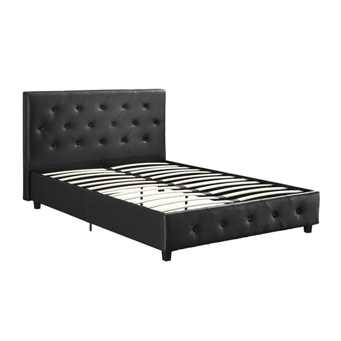 Dhp Dean Black Faux Leather Queen Upholstered Bed In The Beds Department At Com - Leather Upholstered Queen Bed Dhp Dean Black Faux Leather Queen Upholstered Bed In The Beds Department At Com - Leather Upholstered Queen Bed