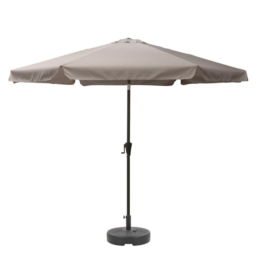 grey patio umbrella with base