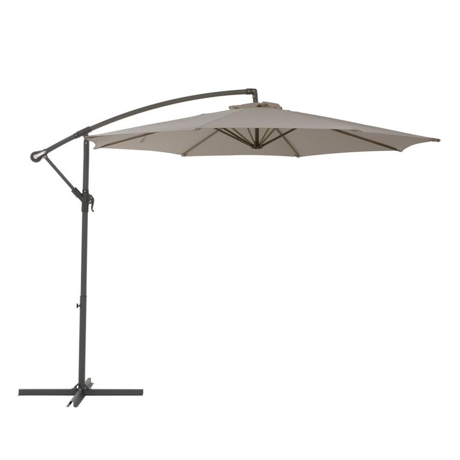 grey patio umbrella with base