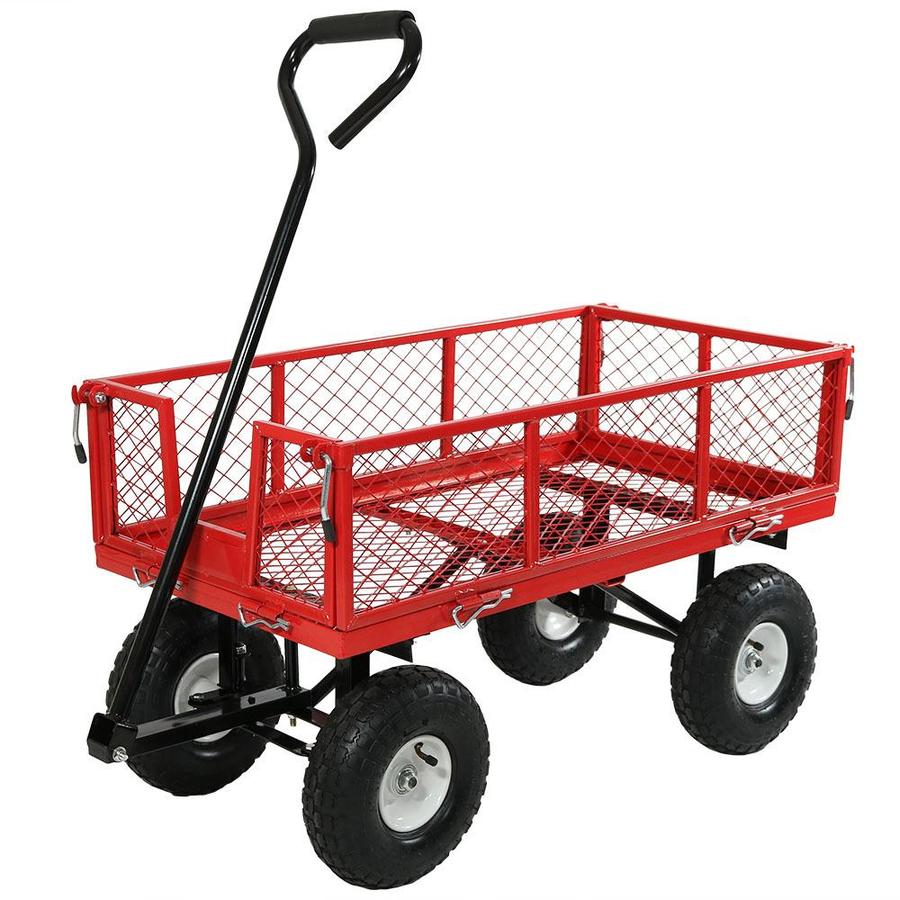 Sunnydaze Decor 4 Cu Ft Steel Yard Cart In The Yard Carts Department At Lowes Com