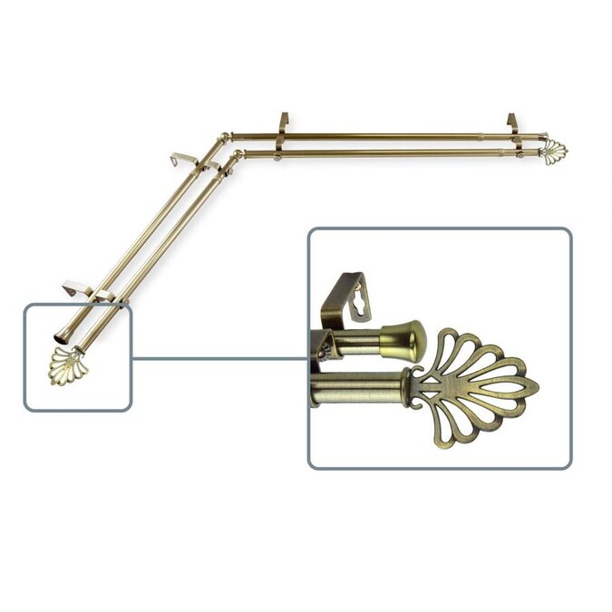 Hart Harlow Cer 13 16 In Double 28 To 48 Antique Brass Steel Corner Curtain Rod The Rods Department At Com - Corner Curtain Rod Connector Lowe S Hart Harlow Cer 13 16 In Double 28 To 48 Antique Brass Steel Corner Curtain Rod The Rods Department At Com - Corner Curtain Rod Connector Lowe S