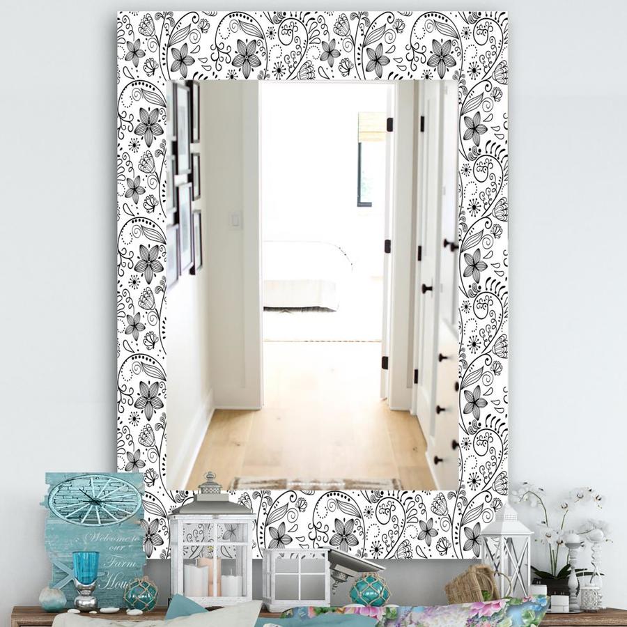 Designart 23 6 In L X 23 6 In W White Polished Wall Mirror In The Mirrors Department At Lowes Com