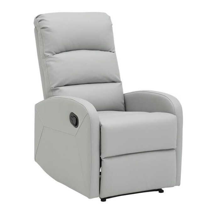 Lumisource Dormi Contemporary Recliner Chair In Light Grey Faux Leather By The Recliners Department At Com - Faux Leather Club Chair Recliner Lumisource Dormi Contemporary Recliner Chair In Light Grey Faux Leather By The Recliners Department At Com - Faux Leather Club Chair Recliner