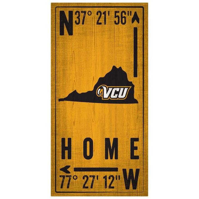 Fan Creations NCAA Virginia Commonwealth Rams Unisex VCU Welcome Floral Sign 6 x 12 Team Color