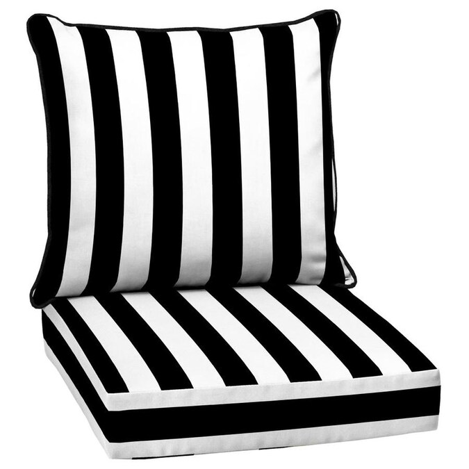 Arden Selections 2 Piece Black Cabana Stripe Deep Seat Patio Chair Cushion In The Furniture Cushions Department At Com - Black Cabana Stripe Chaise Lounge Cushion Arden Selections 2 Piece Black Cabana Stripe Deep Seat Patio Chair Cushion In The Furniture Cushions Department At Com - Black Cabana Stripe Chaise Lounge Cushion