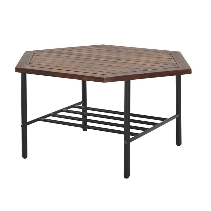 Walker Edison Modern Wood And Metal Outdoor Hexagon Coffee Table Dark Brown In The Patio Tables Department At Com - Dark Wood Hexagon Coffee Table Walker Edison Modern Wood And Metal Outdoor Hexagon Coffee Table Dark Brown In The Patio Tables Department At Com - Dark Wood Hexagon Coffee Table