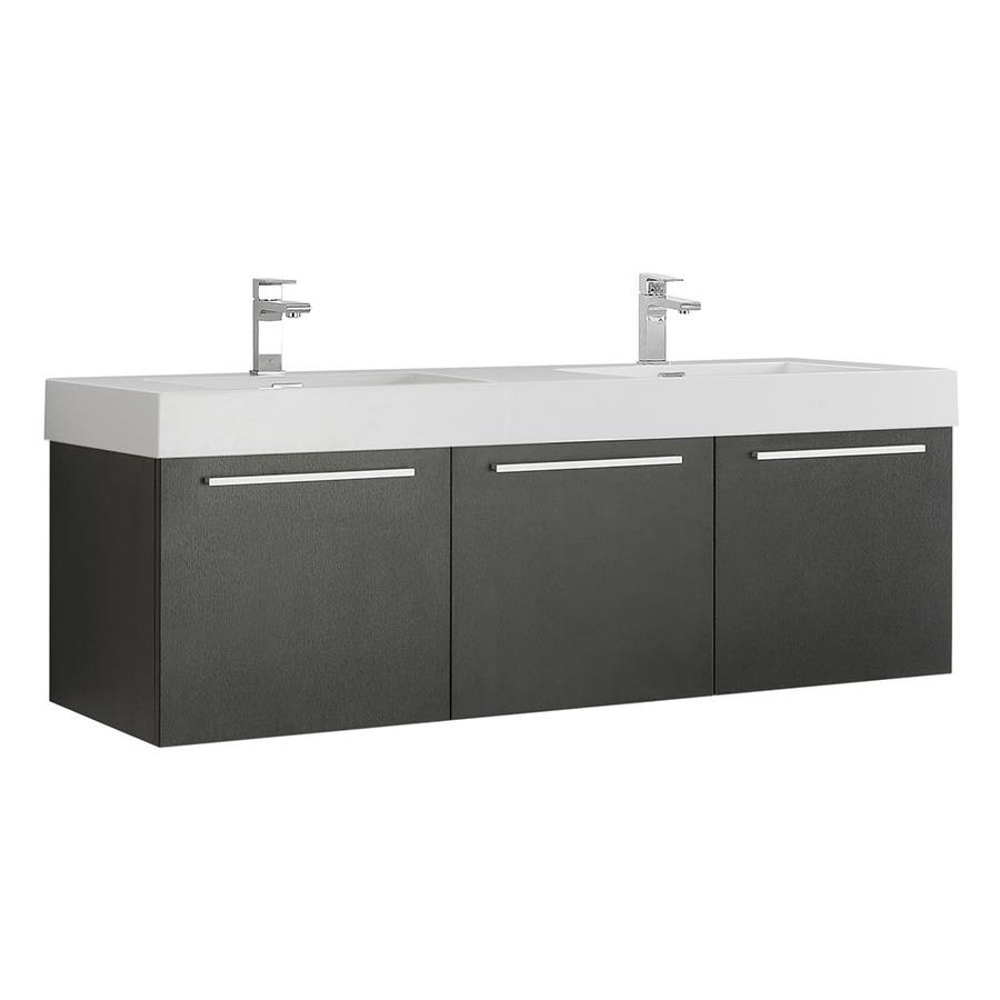 Featured image of post Double Sink Bathroom Vanity Sizes - Buy products such as wonline 60&#039;&#039; double bathroom vanity combo set double porcelain vessel sink solid wood cabinet glass top w/ mirror faucet at walmart and save.