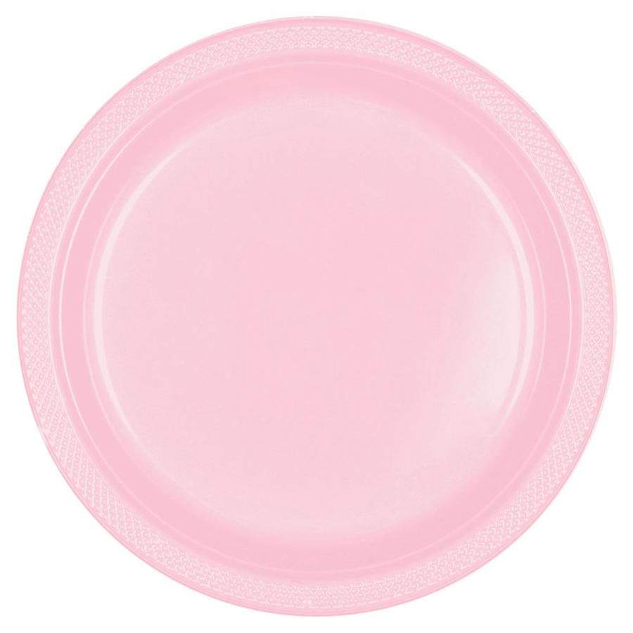 plastic pink plates