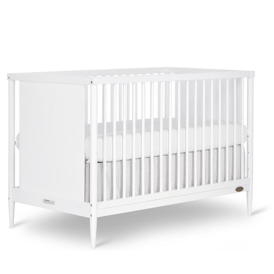 white mid century crib