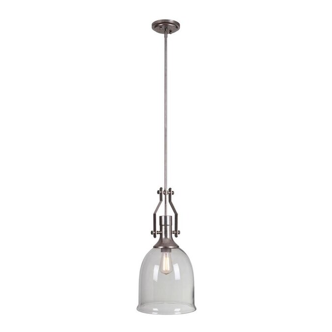 Craftmade Tarnished Silver Transitional Clear Glass Bell Pendant Light In The Lighting Department At Com - Silver Bell Pendant Light