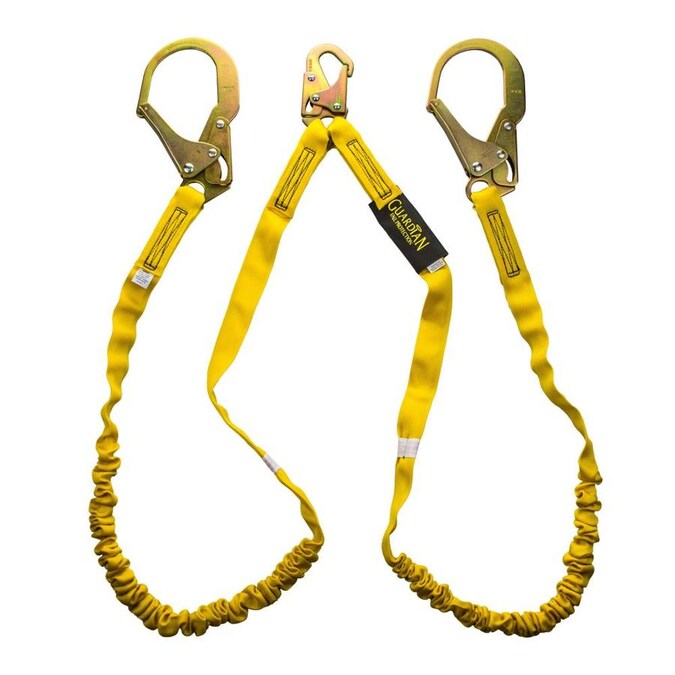 Peakworks Fall Protection Restraint Lanyard with Rope and 2 Snap Hooks Length White V8151005 5 ft