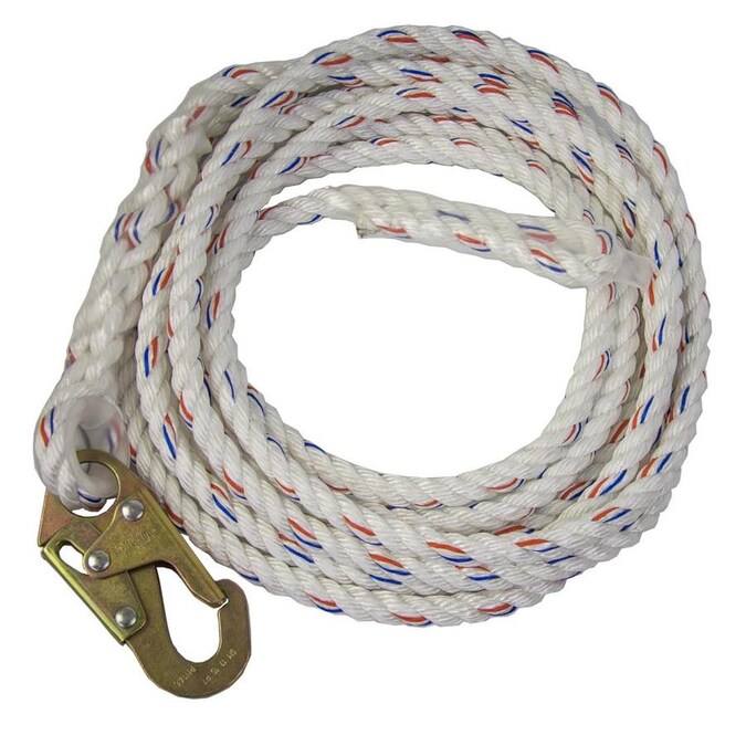 Length Green Peakworks Fall Protection V84014025 Vertical Lifeline Rope with Back Splice and Snap Hook 25 ft
