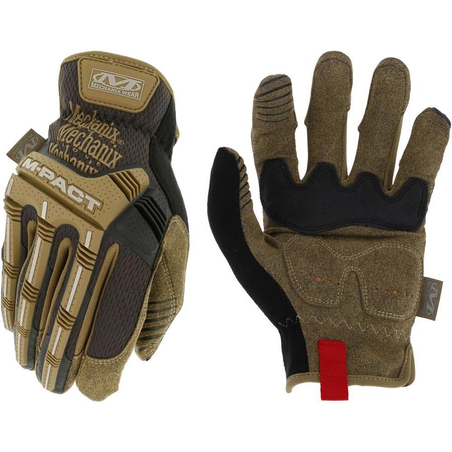brown work gloves