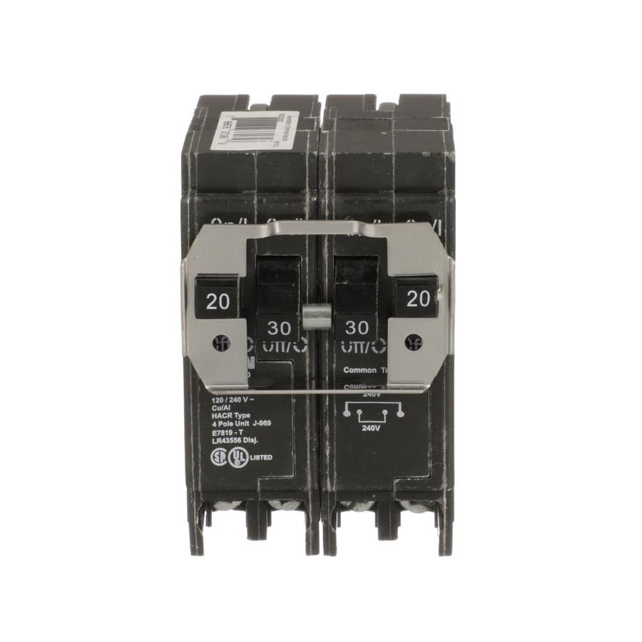 Eaton Type Br 20 Amp 30 Amp 4 Pole Quad Circuit Breaker In The Circuit Breakers Department At Lowes Com