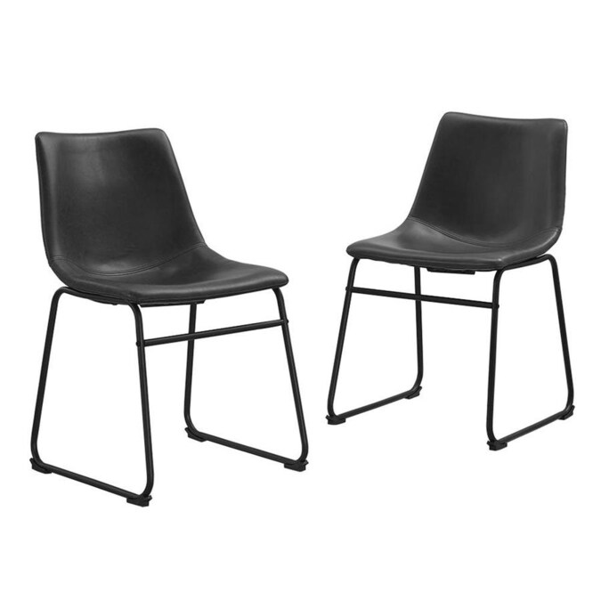 Walker Edison Set Of 2 Faux Leather Upholstered Dining Side Chair Metal Frame In The Chairs Department At Com - Tufted Faux Leather Dining Chairs Walker Edison Set Of 2 Faux Leather Upholstered Dining Side Chair Metal Frame In The Chairs Department At Com - Tufted Faux Leather Dining Chairs