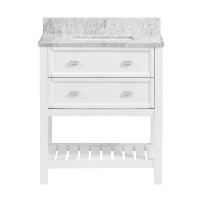 Featured image of post Single Sink Lowes Bathroom Vanities The style constructed of solid hardwood has two functional drawers and a porcelain sink and countertop with space for bathroom essentials