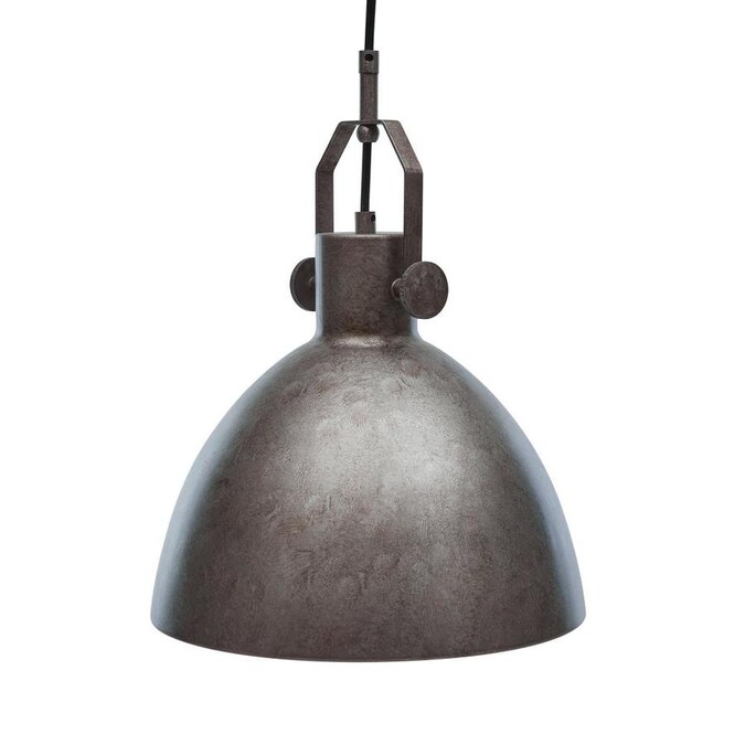 Boston Loft Furnishings Riber Antique Silver Industrial Bell Pendant Light In The Lighting Department At Com - Silver Bell Pendant Light