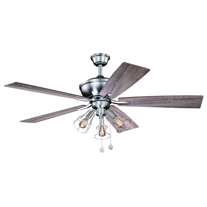 Cascadia Clybourn 52 In Satin Nickel Led Indoor Ceiling Fan 5 Blade The Fans Department At Com - Wire Cage Light Kit For Ceiling Fan Cascadia Clybourn 52 In Satin Nickel Led Indoor Ceiling Fan 5 Blade The Fans Department At Com - Wire Cage Light Kit For Ceiling Fan