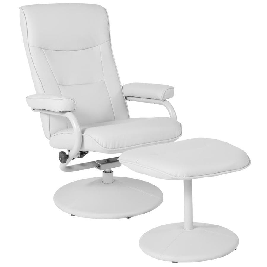 white swivel recliner chair