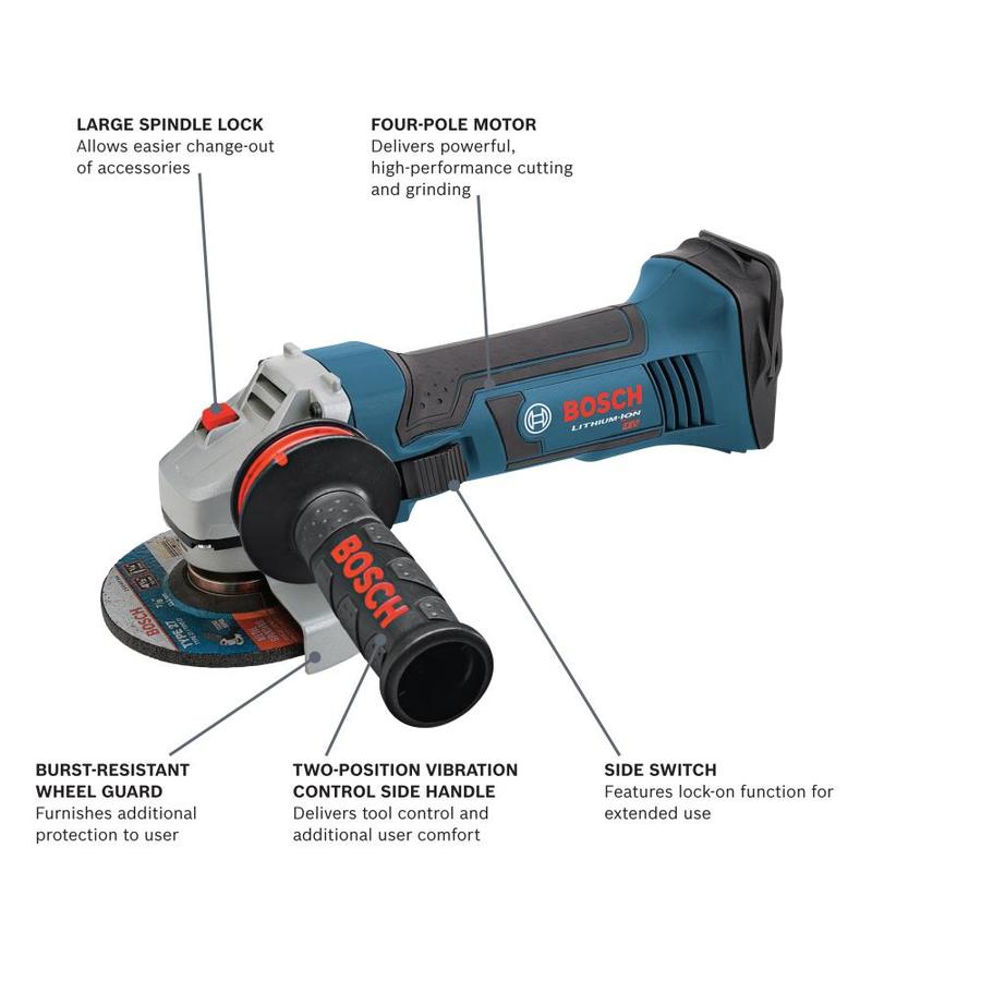 Bosch 4.5-in 18-Volt Cordless Angle Grinder In The Angle Grinders ...