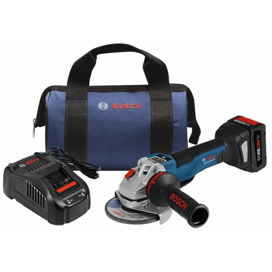 Bosch 4.5-in Core18v Cordless Angle Grinder (Charger Included And 1 ...