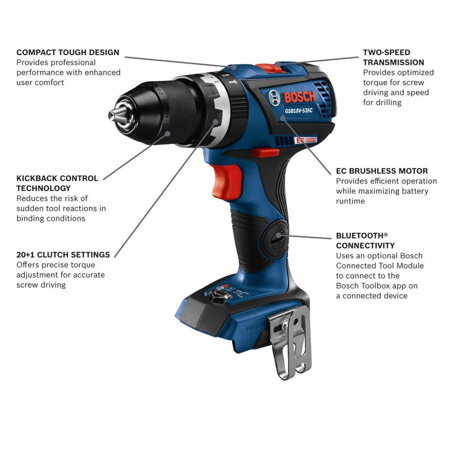 Bosch 18 V Ec Brushless Connected Ready Compact Tough 1 2 In Hammer