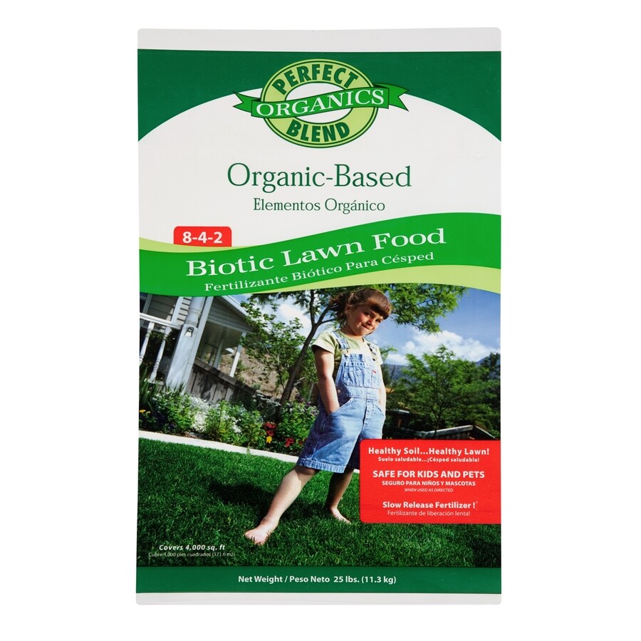 Perfect Blend Organic Based 25 Lb 00 Sq Ft 8 4 2 All Purpose Lawn Fertilizer In The Lawn Fertilizer Department At Lowes Com