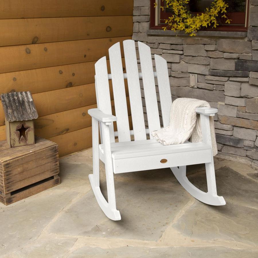 highwood The Adirondack Collection White Plastic Frame Rocking Chair(s) with Slat Seat in the 