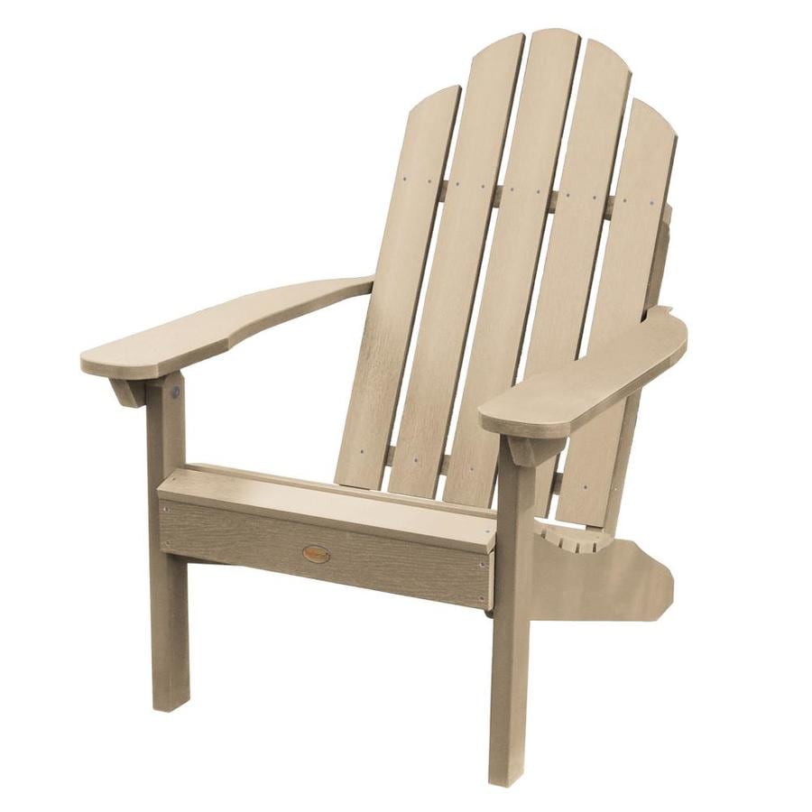 White Highwood AD-KITCLAS4-WHE Adirondack Chair with Ottoman and Cup Holder