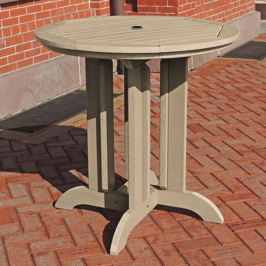 highwood Sequoia Professional Round Outdoor Counter Table 36-in W x 36-in L with Umbrella Hole 