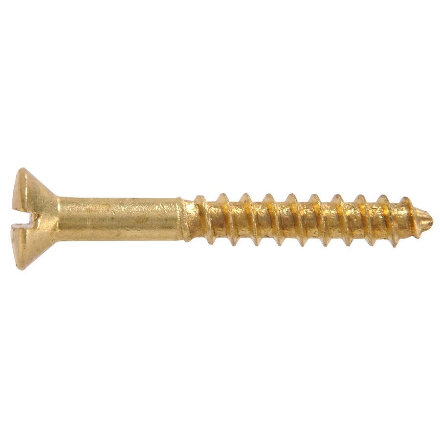 #6 x 3//4 Solid Brass Wood Screws Oval Head Slotted Drive Quantity 100