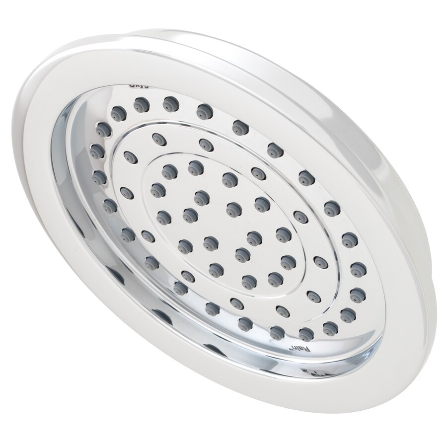 Oxygenics Rain Chrome 1 Spray Rain Shower Head 1 75 Gpm 6 6 Lpm In The Shower Heads Department At Lowes Com