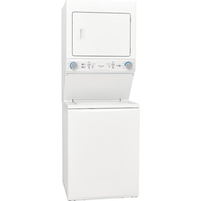 Frigidaire Electric Stacked Laundry Center With 3 9 Cu Ft Washer And 5 6 Cu Ft Dryer In The Stacked Laundry Centers Department At Lowes Com