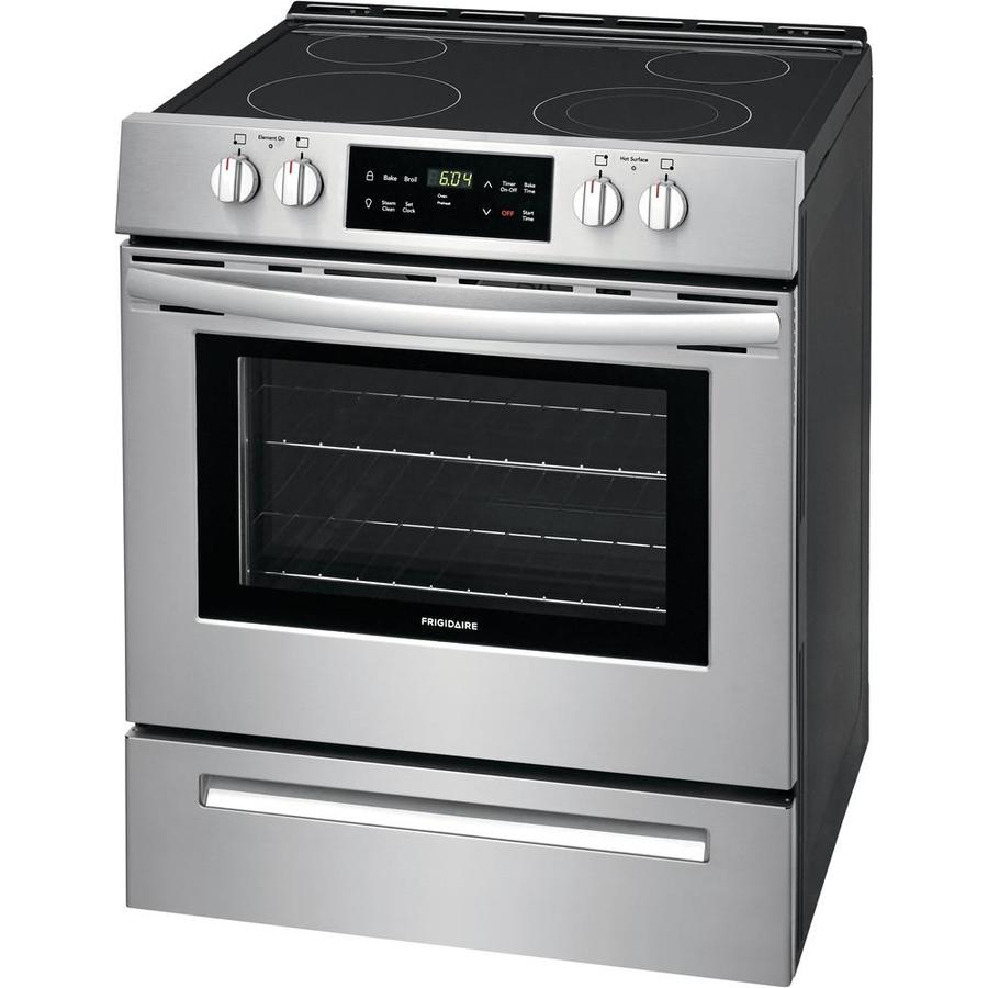 Frigidaire 30in Smooth Surface 4 Elements 5cu ft Steam Cleaning