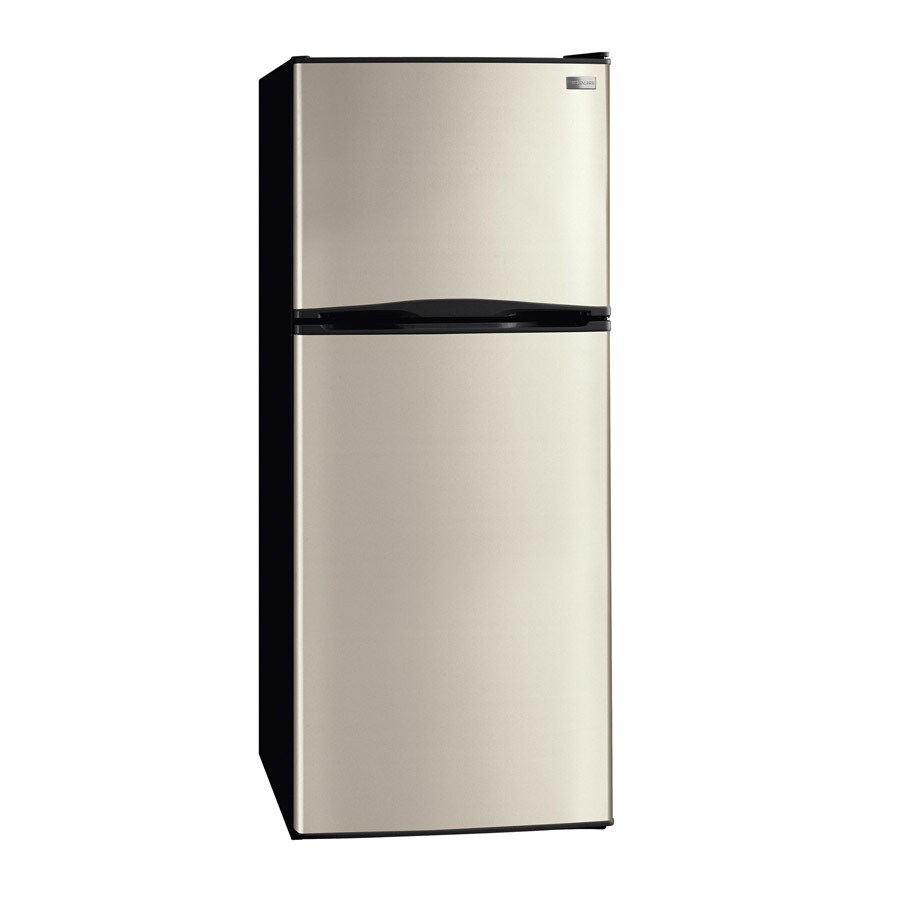 Frigidaire 9 9 Cu Ft Top Freezer Refrigerator Silver Mist At Lowes