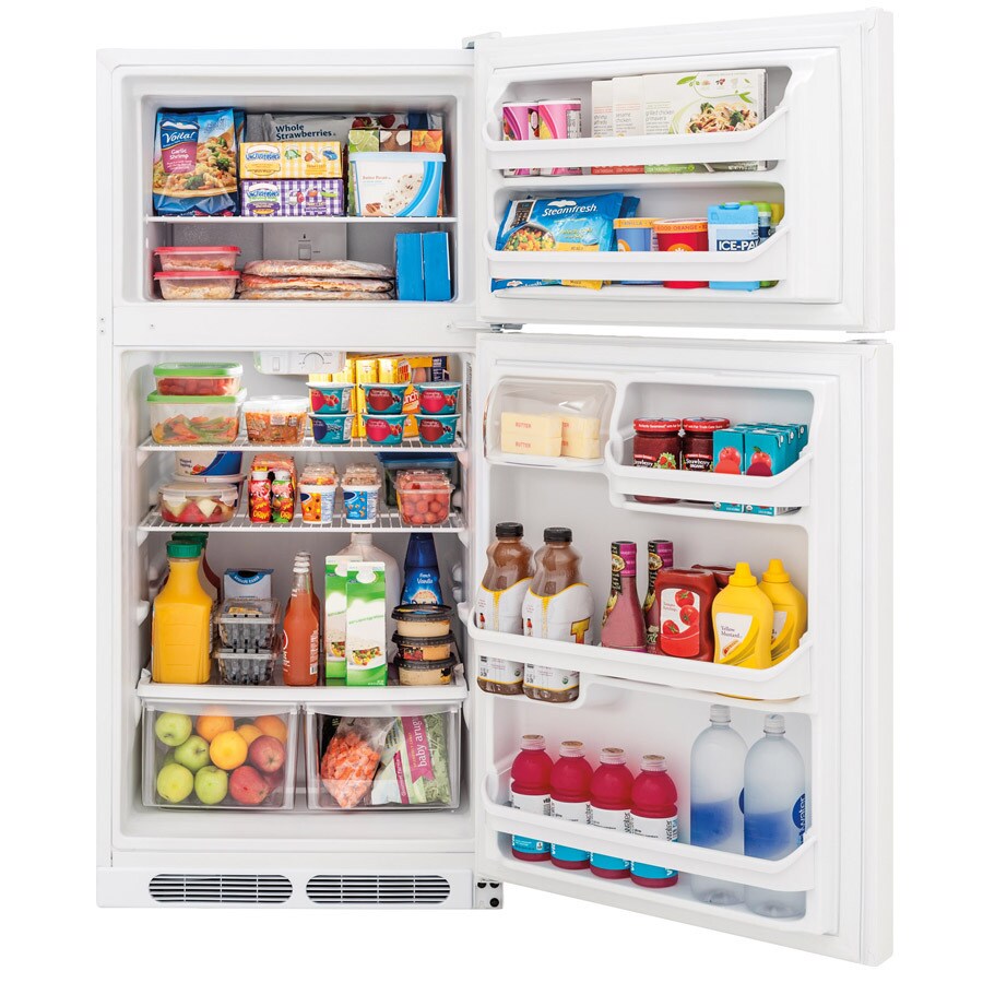 Frigidaire 16 3 Cu Ft Top Freezer Refrigerator White In The Top